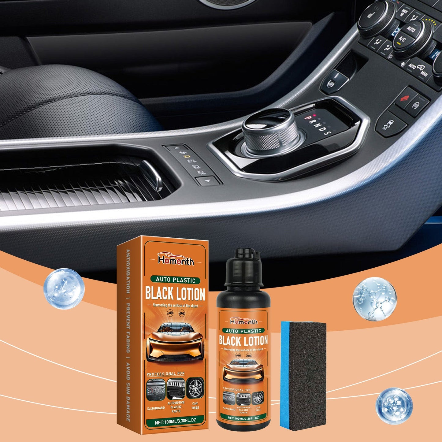 😎Plastic & Trim Restorer – Interior & Exterior Revitalizer with Applicator Pad