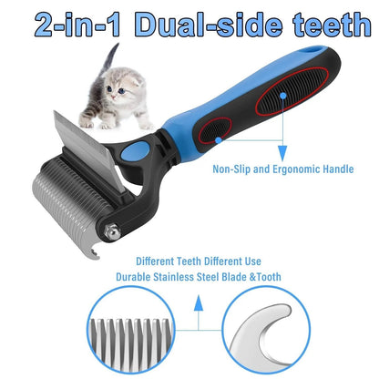 Professional Deshedding Tool for Dogs & Cats – Gentle, Efficient & Fur-Free Home ✨💖