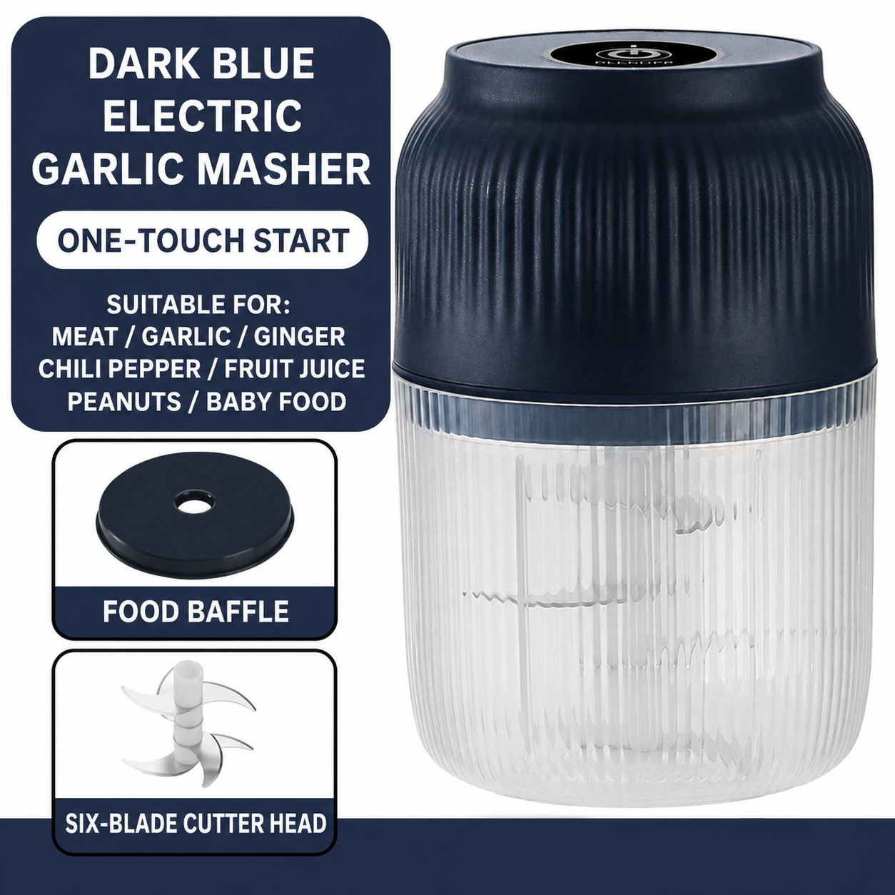 Stop Mincing Garlic Like It’s 1999. One Click, One-Touch Electric Garlic Chopper for Faster, Easier Meal Prep. ⚡🧄
