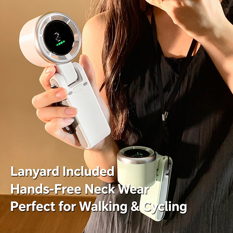 🌞Summer Sale 50% OFF🔥Mini Foldable Pocket Fan with 5-Speed Turbo Airflow & Digital Display ❄️