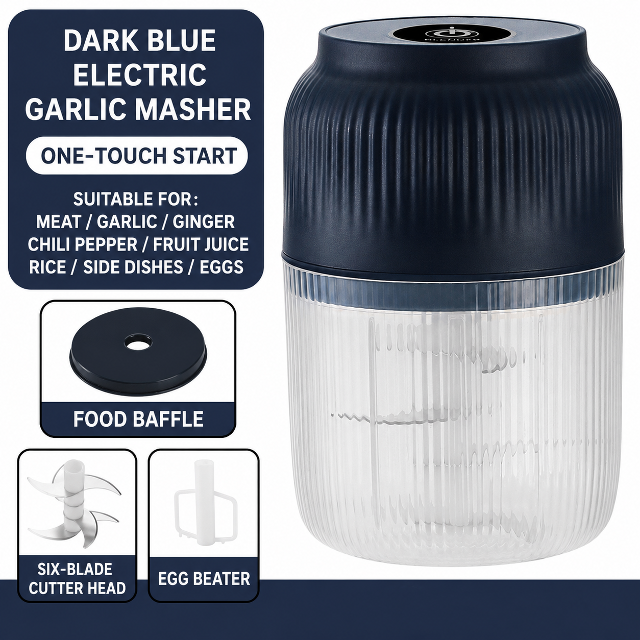 Stop Mincing Garlic Like It’s 1999. One Click, One-Touch Electric Garlic Chopper for Faster, Easier Meal Prep. ⚡🧄