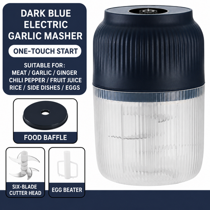Stop Mincing Garlic Like It’s 1999. One Click, One-Touch Electric Garlic Chopper for Faster, Easier Meal Prep. ⚡🧄