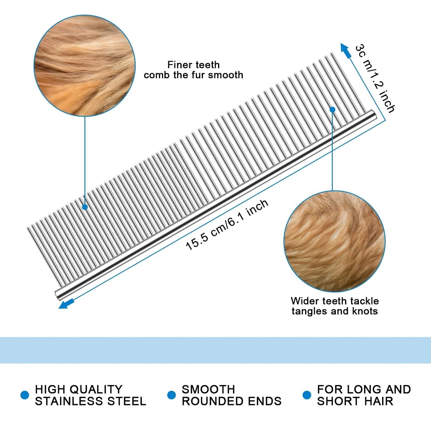Professional Deshedding Tool for Dogs & Cats – Gentle, Efficient & Fur-Free Home ✨💖