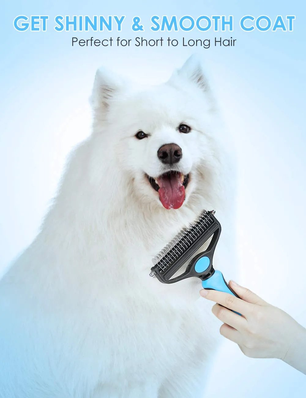Professional Deshedding Tool for Dogs & Cats – Gentle, Efficient & Fur-Free Home ✨💖