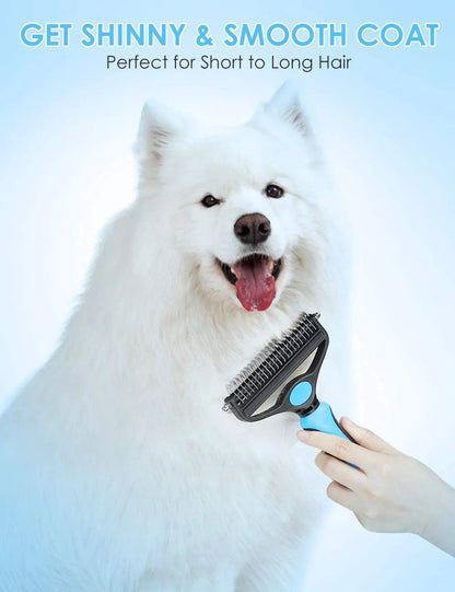 Professional Deshedding Tool for Dogs & Cats – Gentle, Efficient & Fur-Free Home ✨💖