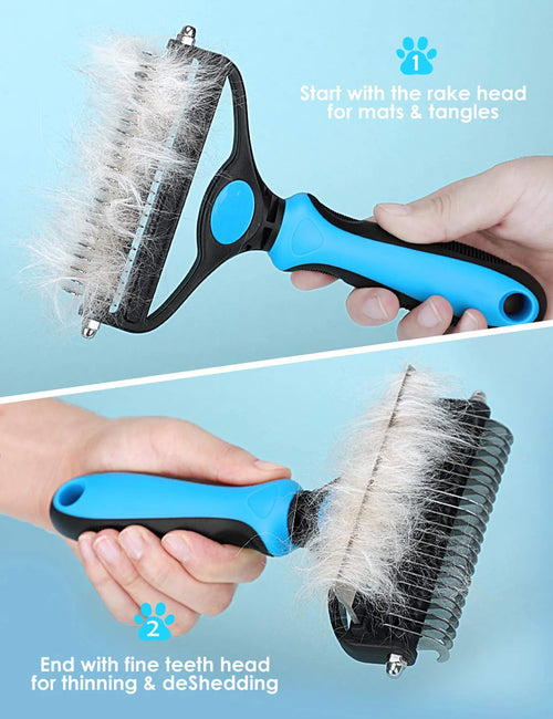 Professional Deshedding Tool for Dogs & Cats – Gentle, Efficient & Fur-Free Home ✨💖