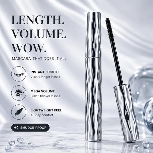 💞50K+ SOLD!👁️✨ All-Day Beautiful Lashes, Smudge-Proof! Waterproof Fiber Mascara for Natural Volume. 💖💃