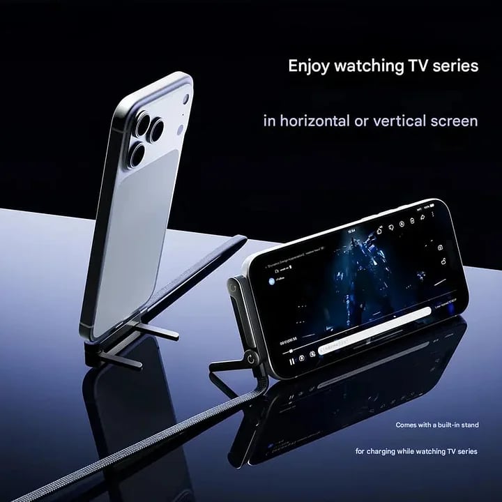 Official Authorized | 2-in-1 Invisible Holder Charger Cable - 240W Fast Charging Cord with Built-In Phone Stand（副本）