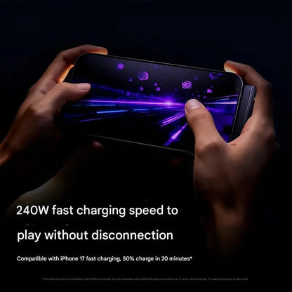 Official Authorized | 2-in-1 Invisible Holder Charger Cable - 240W Fast Charging Cord with Built-In Phone Stand（副本）