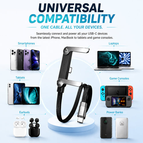 Official Authorized | 2-in-1 Invisible Holder Charger Cable - 240W Fast Charging Cord with Built-In Phone Stand（副本）