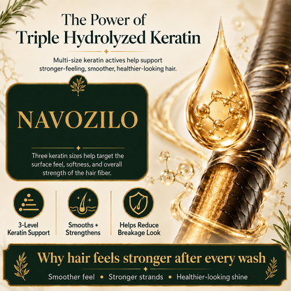 Rosemary Keratin & Biotin Scalp Shampoo – Strengthens Weak, Thinning Hair, Helps Reduce Breakage & Supports Fuller-Looking Volume