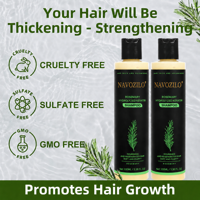 Rosemary Keratin & Biotin Scalp Shampoo – Strengthens Weak, Thinning Hair, Helps Reduce Breakage & Supports Fuller-Looking Volume