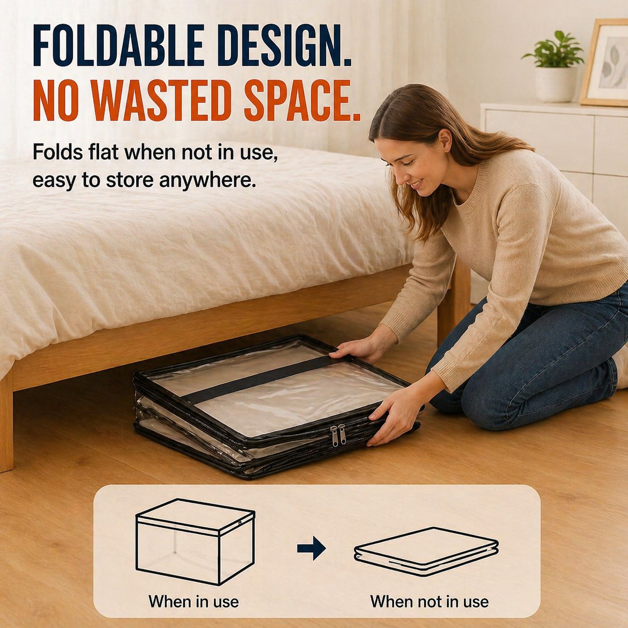 💖LAST DAY 50% OFF ✨📦Lumazilo® Large Heavy-Duty Thick Plastic Clear Storage💕