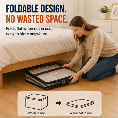 💖LAST DAY 50% OFF ✨📦Lumazilo® Large Heavy-Duty Thick Plastic Clear Storage💕