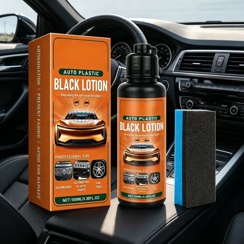 Plastic & Trim Restorer – Interior & Exterior Revitalizer with Applicator Pad