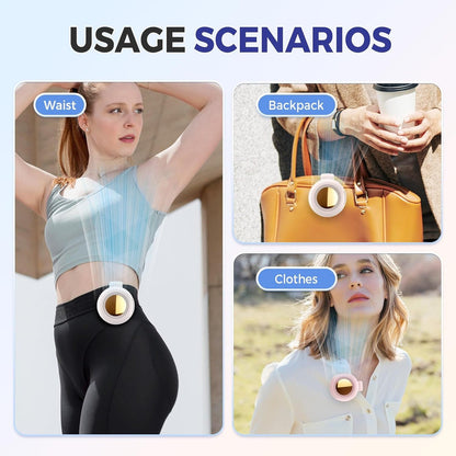 Summer Sale 50% OFF🔥Portable Waist-Mounted Bladeless Fan with High Airflow and Adjustable Airflow 🙂‍↕️