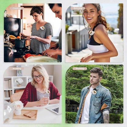 🌞Summer Sale 50% OFF🔥Portable Waist-Mounted Bladeless Fan with High Airflow and Adjustable Airflow 🙂‍↕️